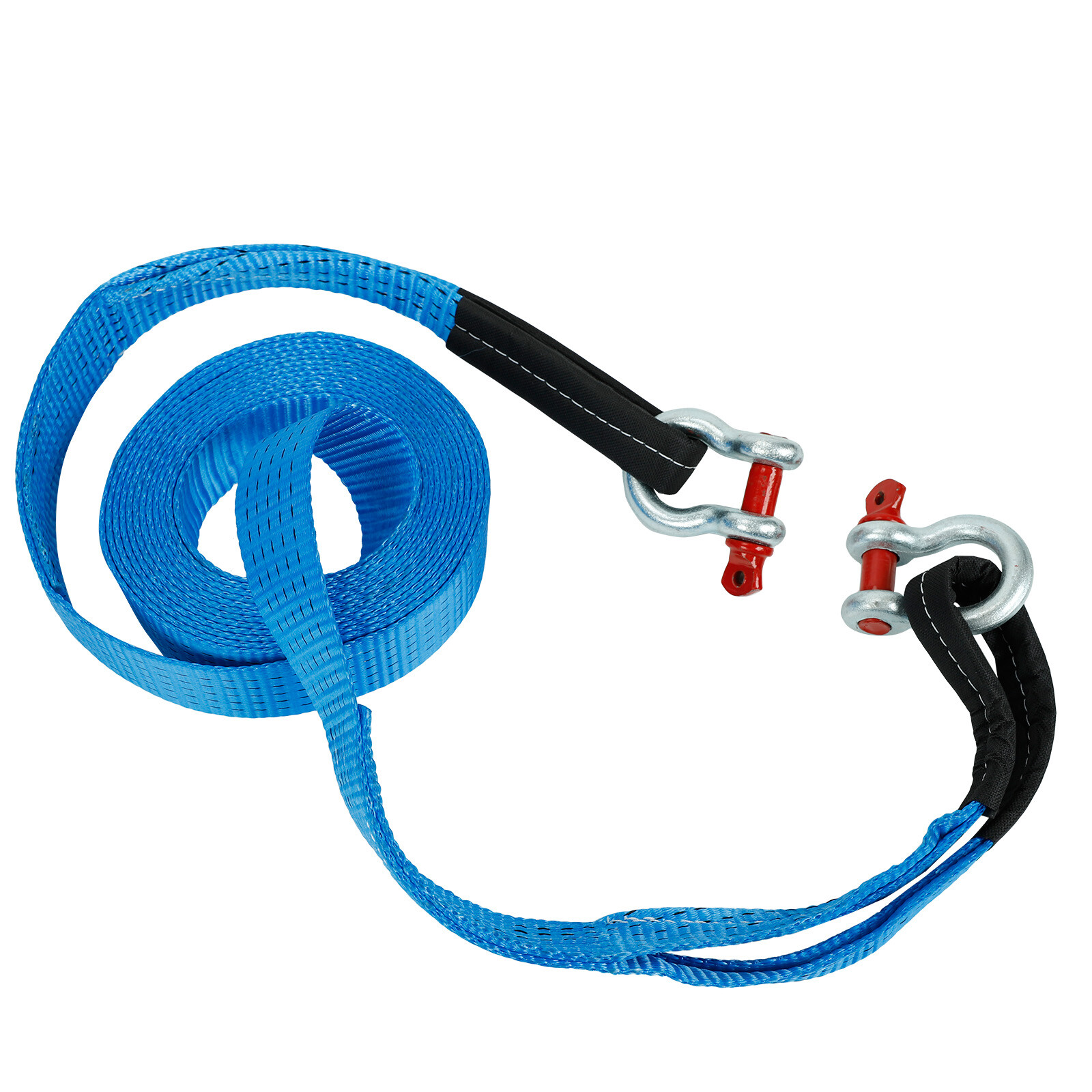 Heavy Duty Recovery Tow Rope Strap w/ DRing Hook 20000 LB Capacity 2