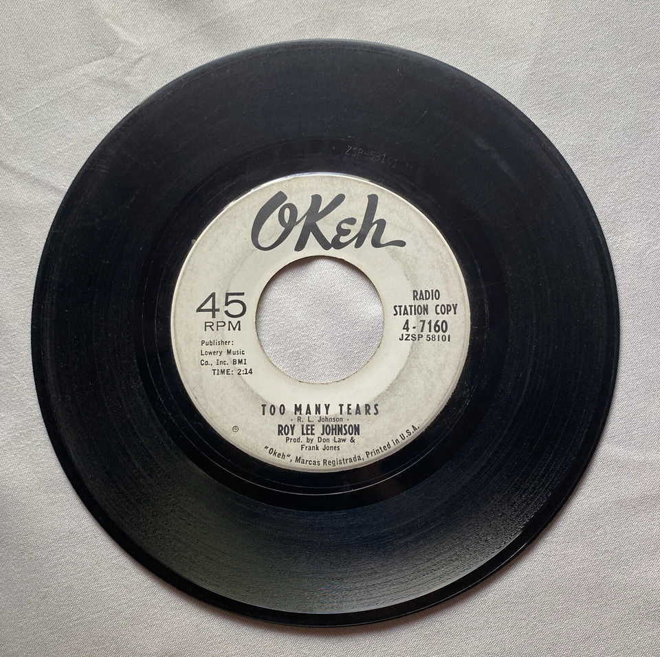 Roy Lee Johnson Black Pepper Will Make You Sneeze 7 дюймов винил 45 Okeh 4-7160 промо - Изображение 3 из 4