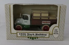 ERTL 1926 Mack Bulldog Truck Bank With Crates Die Cast 1:38 Scale - Rare In Box