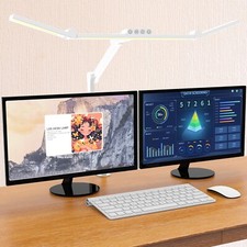 Micomlan Led Desk Lamp for Home Office, White Architect Desk Lamp with Clamp ...