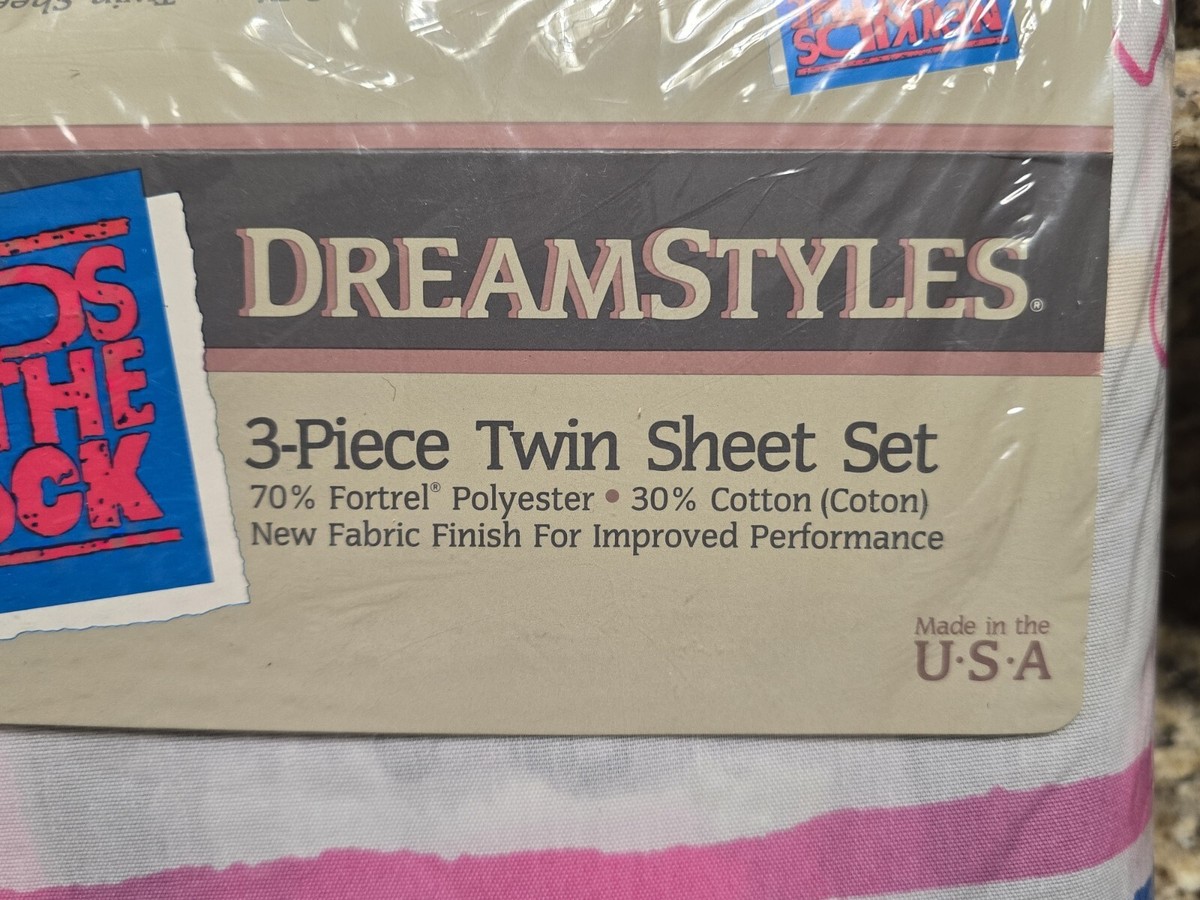 New Kids on the Block 1990 ツインサイズシーツ 未使用 VTG Bedroom Linen 7 Piece Set 1990 New Kids On The Block Curtain