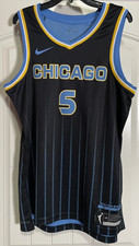 Nike Angel Reese WNBA Chicago Sky Adult Large #5 Explorer Jersey Authentic