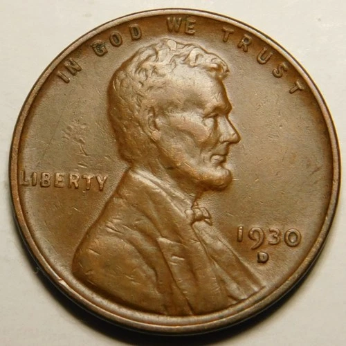 1930 D Lincoln Wheat Cent Penny EF - XF  Actual Coin Pictured