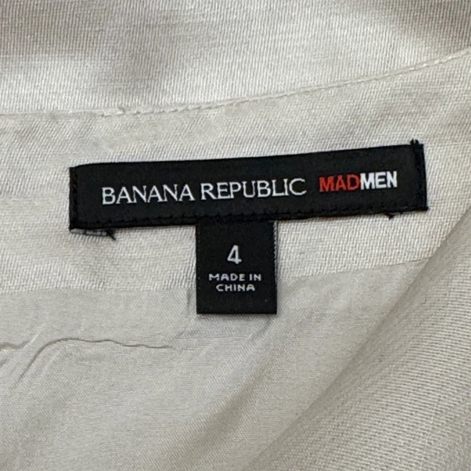 Banana Republic Mad Men Joan Sheath Dress Rayon and Linen Sheath Size 4 - Image 4 of 4