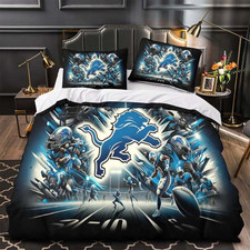 Detroit Lions Pattern Print Duvet Covers Set ...