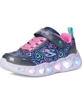Skechers Girls Heart Lights Boogie Love Sneakers Size 2 NVMT Light Up Shoes