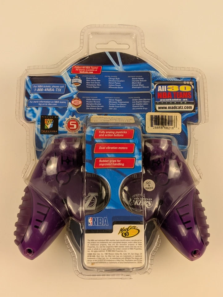 •NEW RARE• Madcatz NBA Control Pad PS2 PlayStation 2 LOS ANGELES LAKERS⬅️🔥 - Image 2 of 4