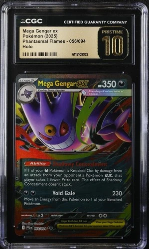 Pokemon Mega Gengar ex Phantasmal Flames Double Rare #056 CGC 10 Pristine