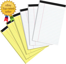 6 PCS Small Legal Pads 5X8 Yellow and White Narrow Ruled Small Note Pads