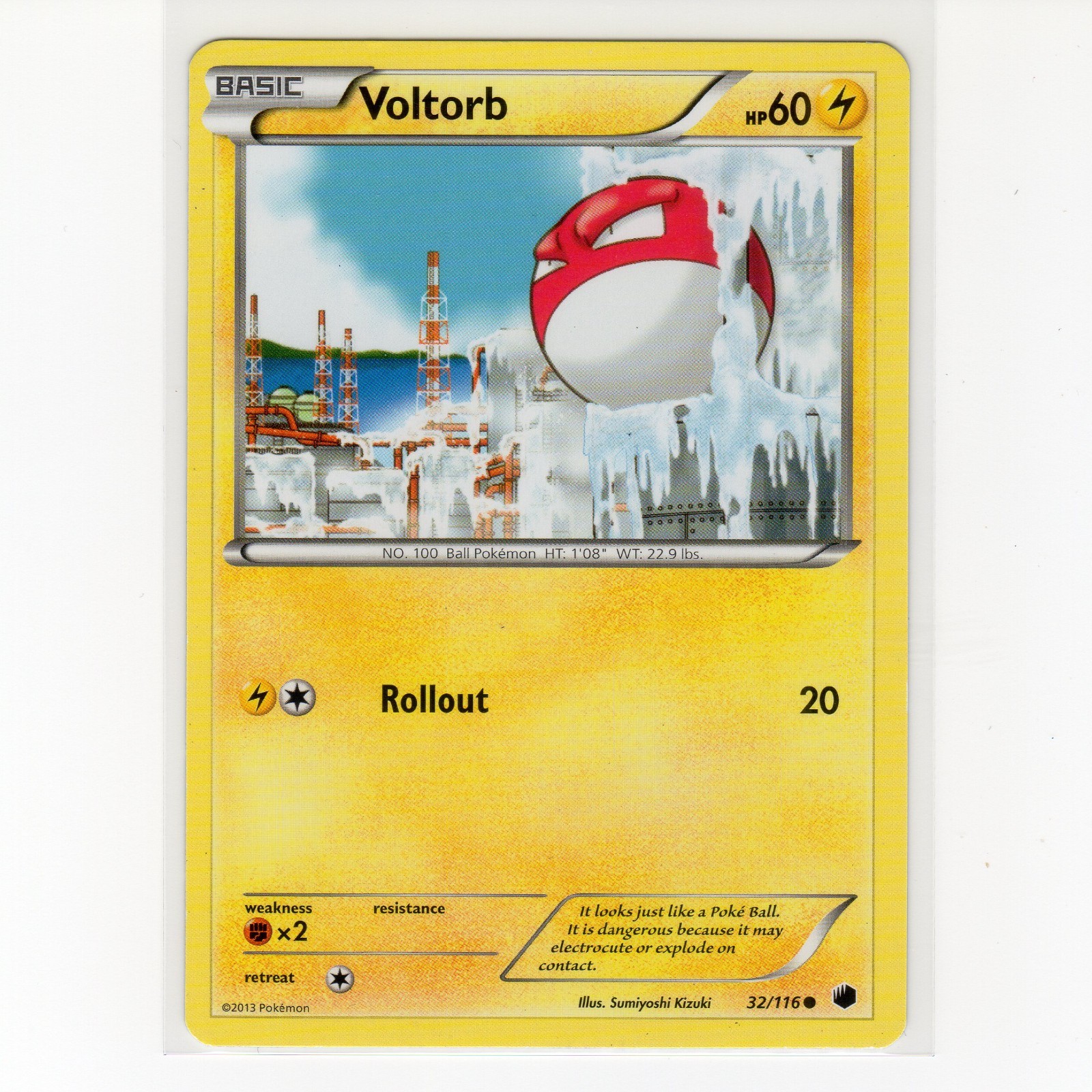Pokémon TCG Voltorb 32/116 BW Plasma Freeze Regular Common Card EN-LP 2013