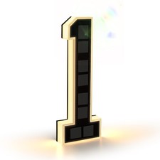 9 Inch Solar Lighted House Numbers for Outside, Light Up Waterproof LED Addre...