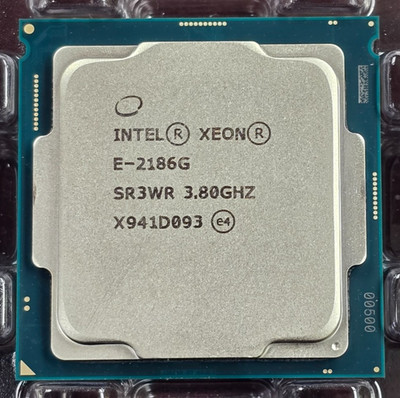 (1) Intel Xeon E-2186G 3.8GHz 6 Core 12MB SR3WR LGA1151 CPU Processor, Tested