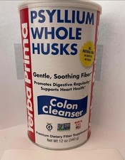 Yerba Prima Psyllium Whole Husks Colon Cleanser New Sealed 12oz Gluten-Free