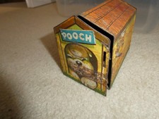 Vintage 1930s Tin Litho Incomplete Toy Pooch Pop Out Dog 4" Tall