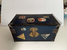 Vtg Excelsior ANTIQUE DOLL STEAMER TRUNK WARDROBE Box Salesman Sample 