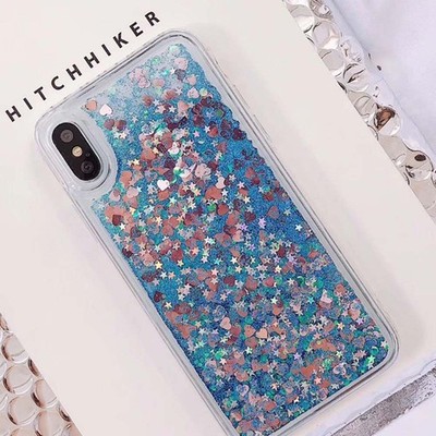 For Various Phone Case Quicksand Glitter Liquid Loves Bling Cover Hot Women Girl
