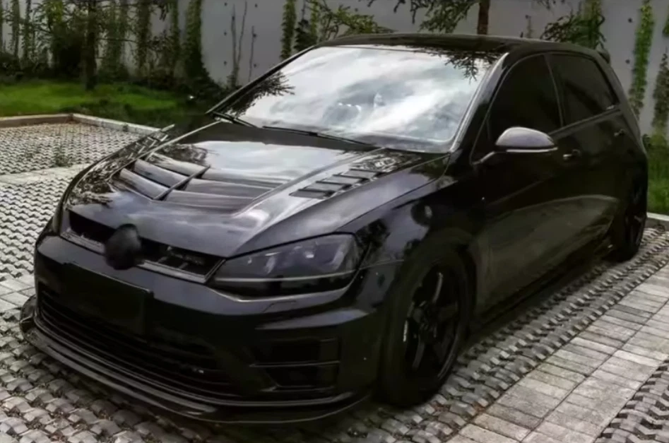 Carbon Fiber Engine Hood Bonnet For Volkswagen Golf 7 7.5 MK7 7.5 GTI VRS Style Foto 4 de 4