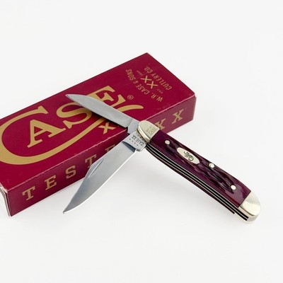Case XX Knives Peach Seed Jig Old Red Bone Peanut Stainless Pocket Knife 03693