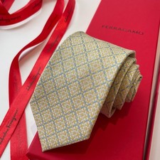 NWT Ferragamo Silk Tie Men Business Formal Work Essential