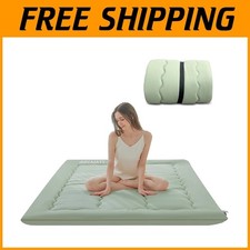 Foldable Tatami Mat Sleeping Pad for Adults & Kids, Green