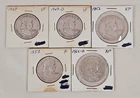 Franklin Half Dollar Lot - F-XF- 1949/1949-D/1952/1953/1962-D /#8311