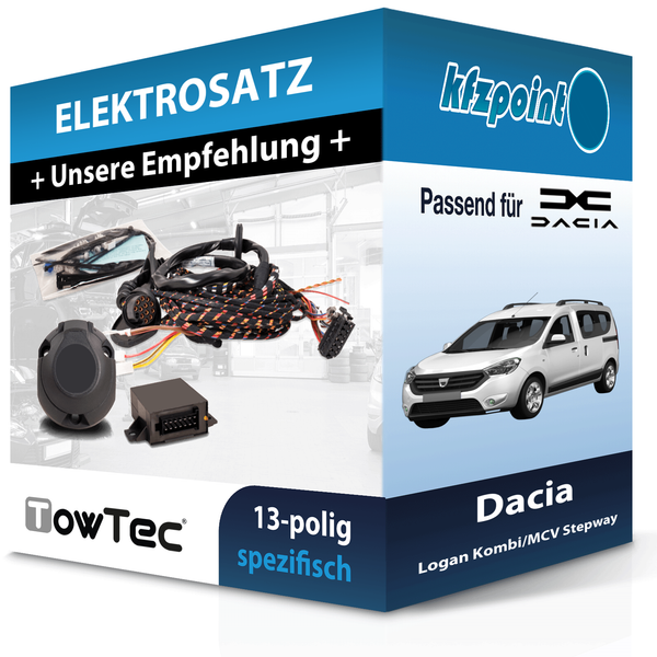 für Dacia Logan Kombi/Mcv Stepway 13- Towtec E-Satz 13Polig Fahrzeugspezifisch-image