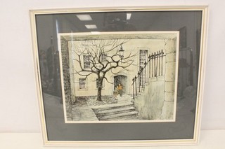 MORAG HARRISON 'South Court St. Andrews' ORIGINAL Art Drawing FRAMED W81