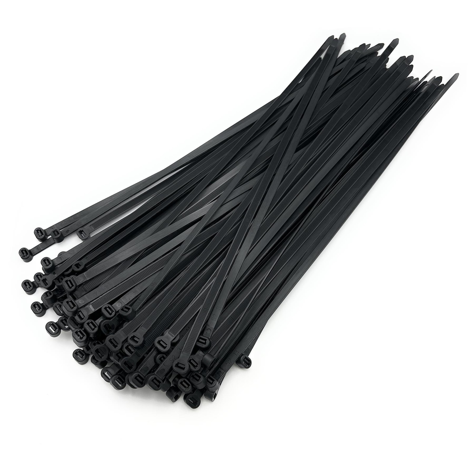 Black Nylon Cable Ties 400mm x 7.6mm Pack of 100 Nylon Zip Ties