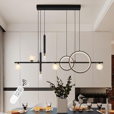 Modern LED Pendant Lights, Dimmable 47in Linear LED Chandelier Lighting, Upgr...