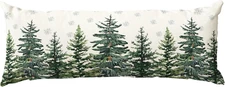 Christmas Lumbar Pillow Cover 14x36 Snowflake Tree Winter Holiday Sofa Bed Decor