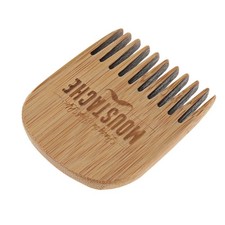 Luxury Peach Wood Beard Comb Mustache Styling Shaping Tool with Carry box
