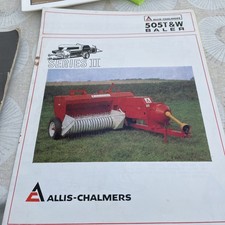 Allis Chalmers 505T  & W-series 2 baler -Jones balers Ltd 4 page Sales Brochure 