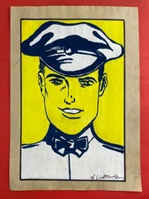 Roy Lichtenstein (Handmade) Drawing On Old Paper signed and stamped