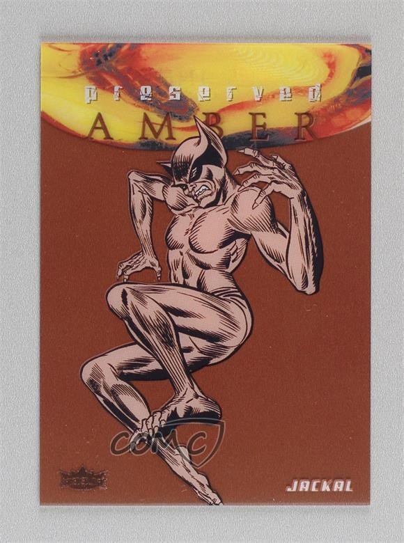 2017 Fleer Ultra Marvel Spider-Man Preserved Amber Black & White /175 Jackal 0e3