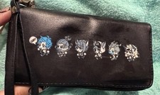 Granblue Fantasy Zip Around Wristlet Wallet Black Chibbis Anime Manga