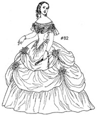 Bailey Sewing Pattern for an 1864 Ball Gown for a 24" Lady Doll 82 Lincoln