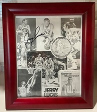 Jerry Lucas 8x10 Wooden Framed Photo / Knicks / Signed