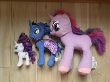 My Little Pony Plush Lot Twilight Sparkle Princess Luna Rarity TY Sparkle 3 Pc