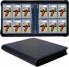 60 Pockets Graded Card Binder, Toploading PSA Slab Holder Album, PU Leather Grad