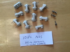 Lot of 10 Ceramic Crystal Sockets, NOS, never been soldered!