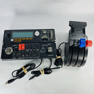 Logitech Saitek Pro Flight Multi Panel Switch Panel & Throttle Quadrant Untested