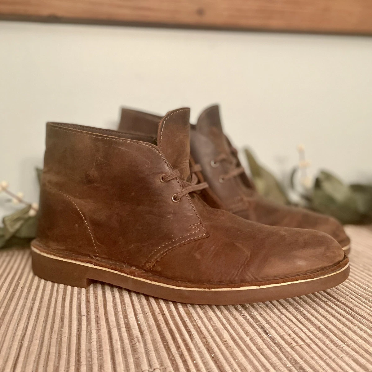 Clarks Hommes Ankle Chukka Boots Bush acre Brown Beeswax Leather 26082286  11.5M