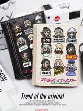 Anime GIRLS und PANZER Black/White Cute PU Leather Purse Short Wallet