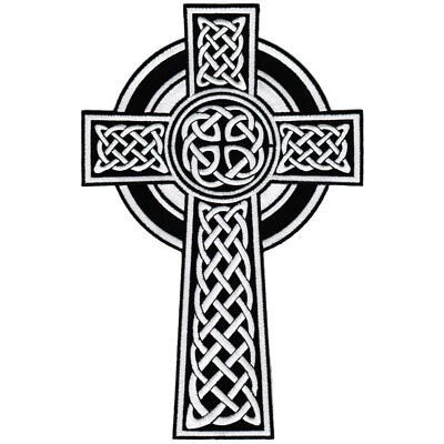 CYPRESS COLLECTIBLES INC. LARGE CELTIC CROSS PATCH embroidered IRISH CHRISTIAN RELIGIOUS EMBLEM iron-on