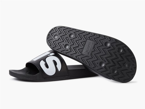 Levis Sliders Mens June Logo Black - Picture 3 of 4