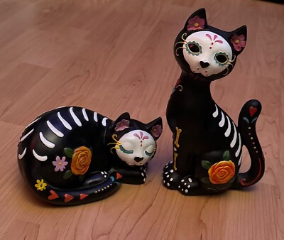 Sugar Kitty 26cm & Sleepy Sugar 22cm Nemesis Now Cat Figurine