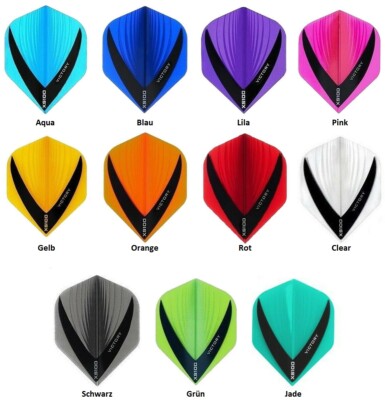 3,6,9,12,15 Victory XS 100 Dart Flights 1,2,3,4,5 Sets 9 Farben oder Farbmix