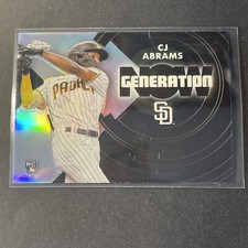 2022 TOPPS Chrome Update Series CJ Abrams GNC-9 Rookie Insert Refractor New Gen