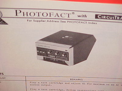 1976 CHANNEL MASTER CAR AUTO 8-TRACK STEREO TAPE PLAYER SERVICE
