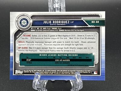 2019 Bowman Draft Julio Rodriguez Rookie Card R30897 **READ